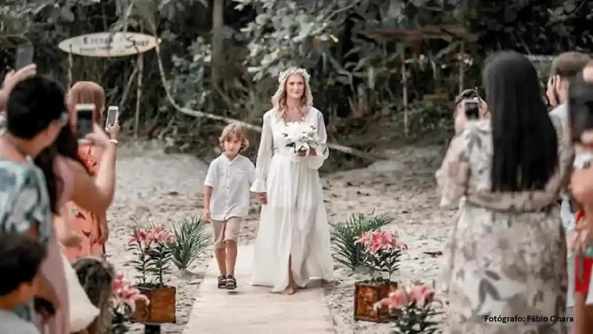noiva entrando filho
