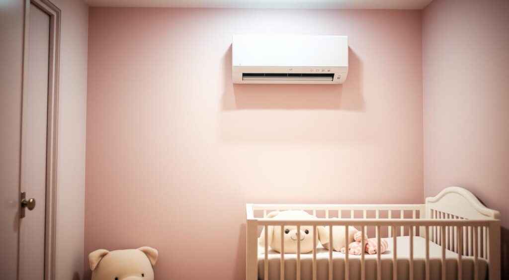 Posso usar ar condicionado no quarto do bebê?